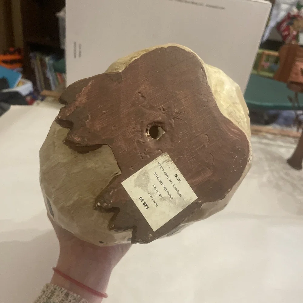Large Decorative Round Black And White Chicken‎ Hen Great Details